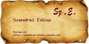 Szendrei Edina névjegykártya